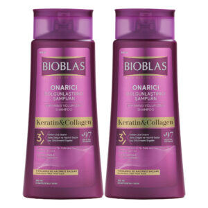 Bioblas – ziołowy szampon do włosów cienkich, zniszczonych z kolagenem i keratyną 2x360 ml