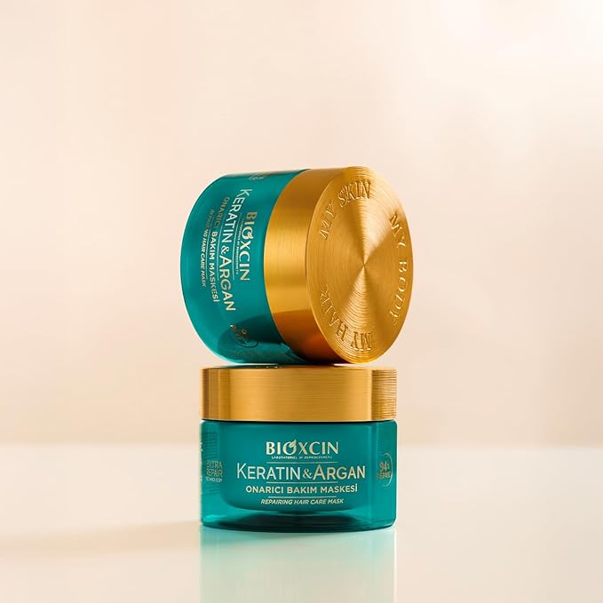 Bioxcin Keratin & Argan - regenerująca maska do włosów 225 ml - obrazek 3
