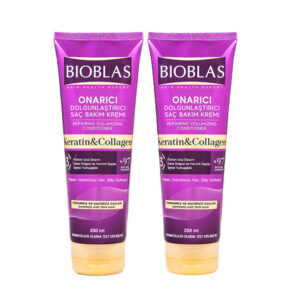 Zestaw Bioblas – keratynowo – kolagenowa odżywka do włosów cienkich i zniszczonych 2x250 ml