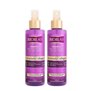 Zestaw Bioblas – Keratynowo – Kolagenowa Odżywka w Sprayu Bez Spłukiwania 2x200 ml